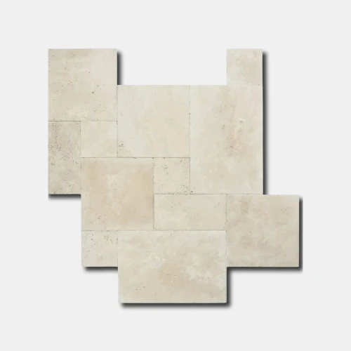 Przejdź do produktu Trawertyn Light Bębnowany French Pattern 12mm 1kpl= 0,742m2 | Komplet Rzymski