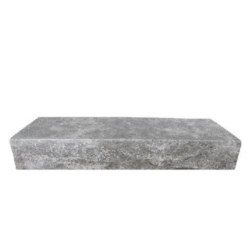 Przejdź do produktu Trawertyn Blok Schodowy Silver Latte Greige Bębnowany Szlif 100x35 gr.15 cm