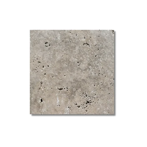 Przejdź do produktu Trawertyn Silver Premium Niewypełniony Bębnowany Szlif 20,3x20,3x1,2 cm