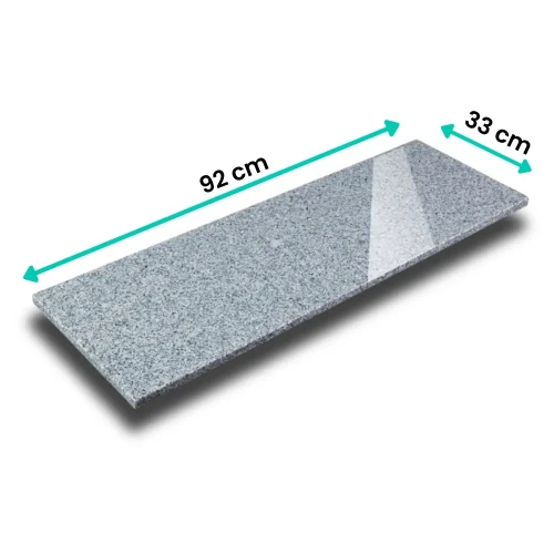 Przejdź do produktu Stopnica / Parapet granitowy szary polerowany G603 New 92x33x2 cm