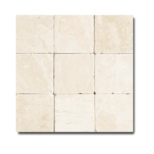 Przejdź do produktu Płytka marmurowa Queen Beige | Coffee White Bębnowana 10x10x1 cm