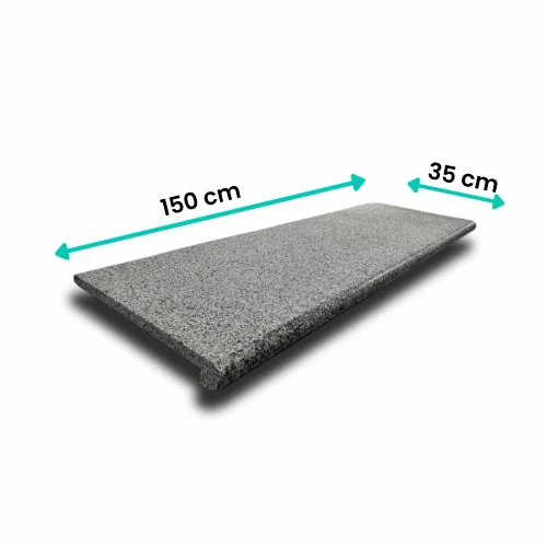 Przejdź do produktu Schodek Granitowy G654 New Dark grey 150x35x2 stopnica płomień Bullnose