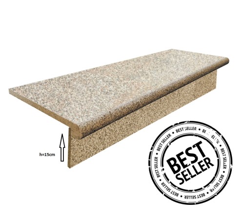 Przejdź do produktu Zestaw Stopnica - Stopień + Podstopień Granitowy G682 100x35x2 / 100x15x2